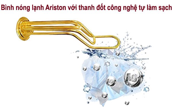 Thanh đốt công nghệ tự làm sạch của máy nước nóng Ariston cho độ bền vượt trội