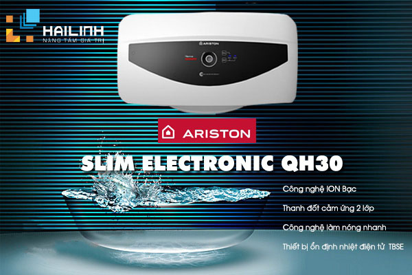 Bình nước nóng Ariston 30 lít Slim Electronic 30QH đang rất được ưa chuộng hiện nay