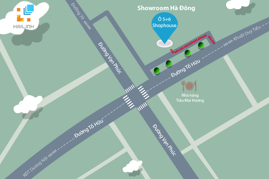 Hình ảnh Google map Showroom Hải Linh tại Hà Đông