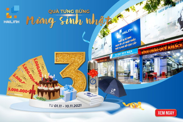 Cơn lốc quà tặng lên đến 3 triệu đồng - Mừng sinh nhật Showroom Hải Linh Long Biên 3 tuổi